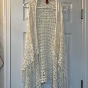 Arizona Jean Company Cream Open-Front Poncho